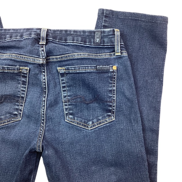 7 For All Mankind Kimmie Straight Leg Jeans Like New Cropped - Picture 5 of 9